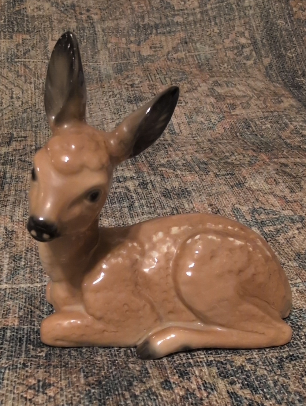 Brown Ceramic Deer Figurine - Home Art